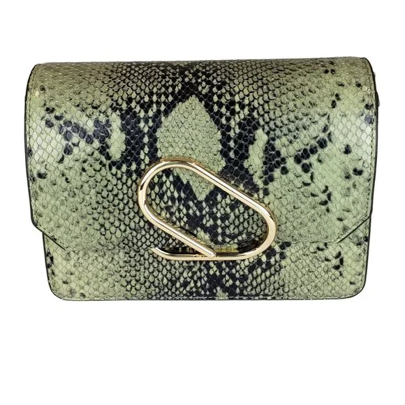 3.1 Phillip Lim Green Snakeskin Alix Mini Shoulder Bag NWT - Picture 6 of 12